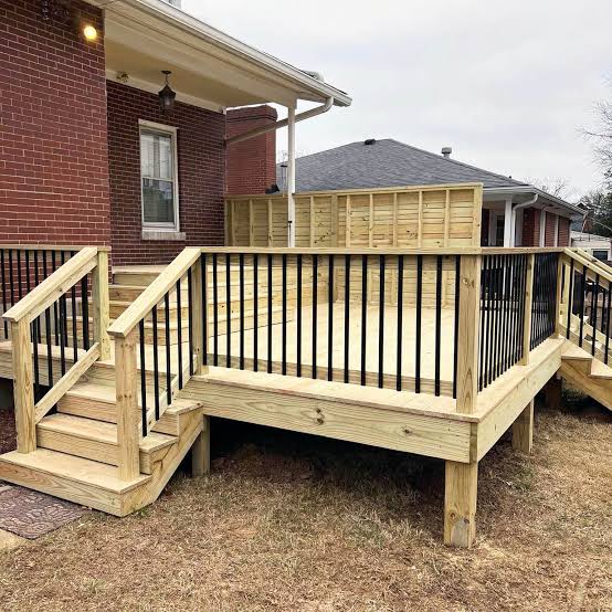 Wood deck installation