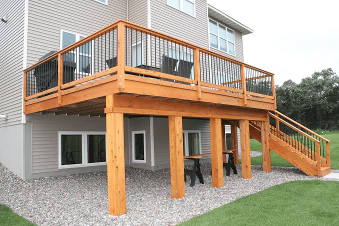Custom wood deck