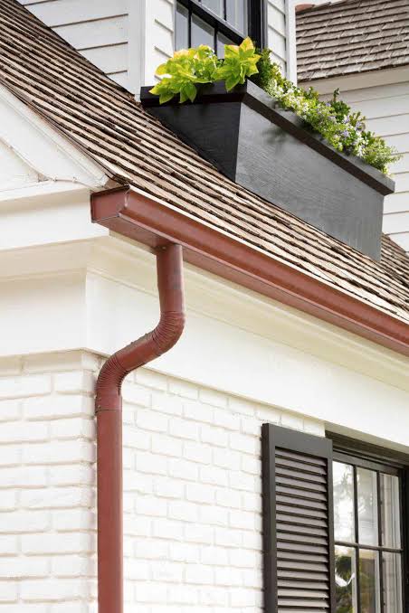 Finished gutter and downspout