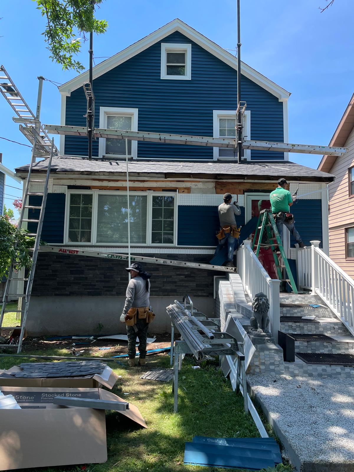 Siding installation project