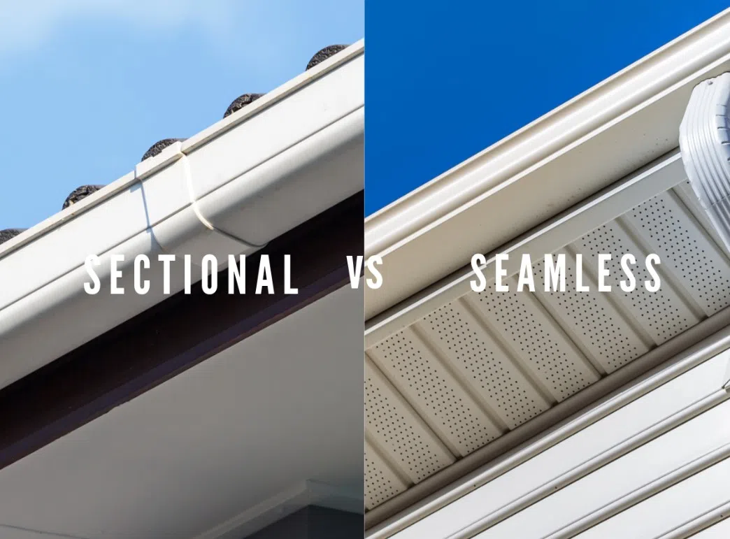 Seamless gutters on a home