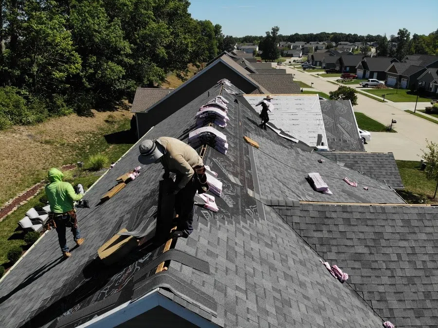 New shingle roof installation