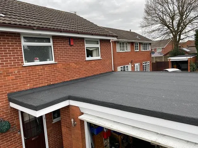Residential flat roof installation