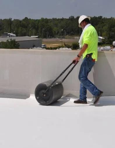 TPO membrane seam installation