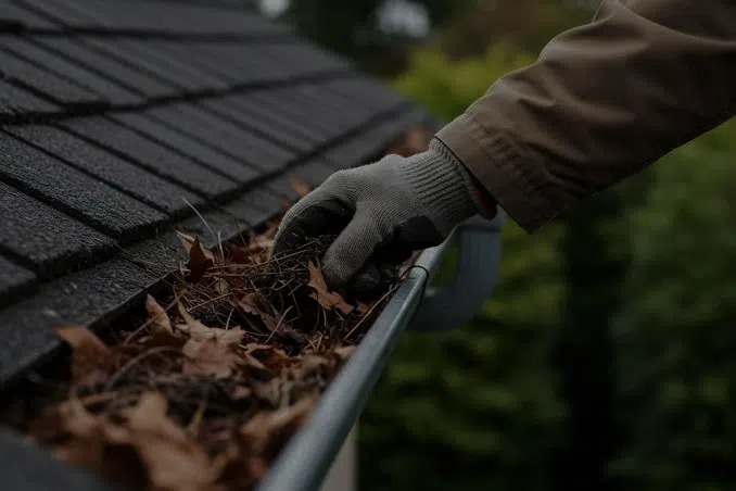 Clean residential gutter