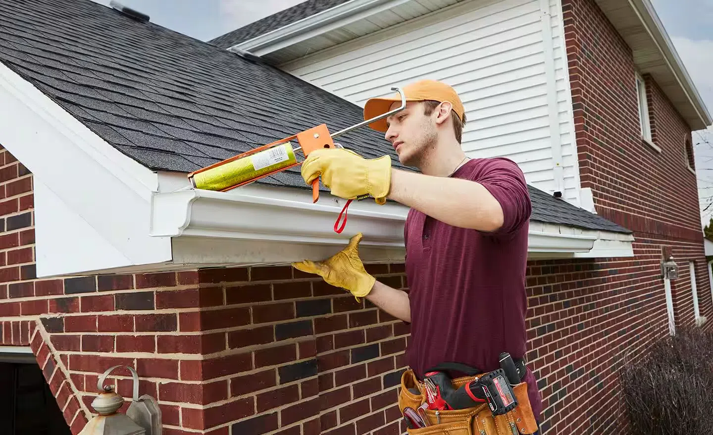Completed gutter repair